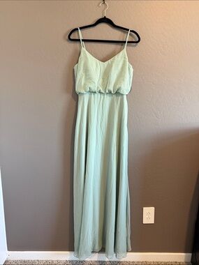 Light Mint Spaghetti-Strap Maxi Dress